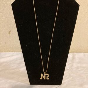 Nina Ricci Gold NR Pendant Necklace